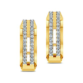 Celtic Diamond Hoop Earrings