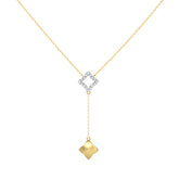 Geometric Diamond Lariat Necklace
