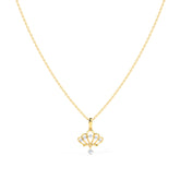 Vintage Crown Diamond Necklace