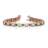 Radiant Floret Diamond Tennis Bracelet