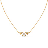 Leafy Radiant Diamond Necklace