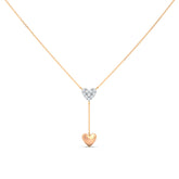 Hearts Diamond Lariat Necklace