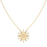 Frozen Snow Flake Pearl Necklace