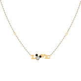 Mickey Mouse Love Diamond Necklace