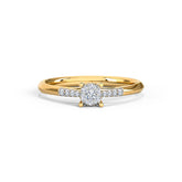 Glittery Linear Diamond Ring