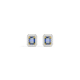 Gleaming Quad Gemstone Stud Earrings