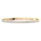 Tri-Tone Diamond Bangle