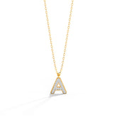 Dazzle Alphabet A Diamond Necklace