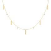 Linear Fine Line Diamond Necklace
