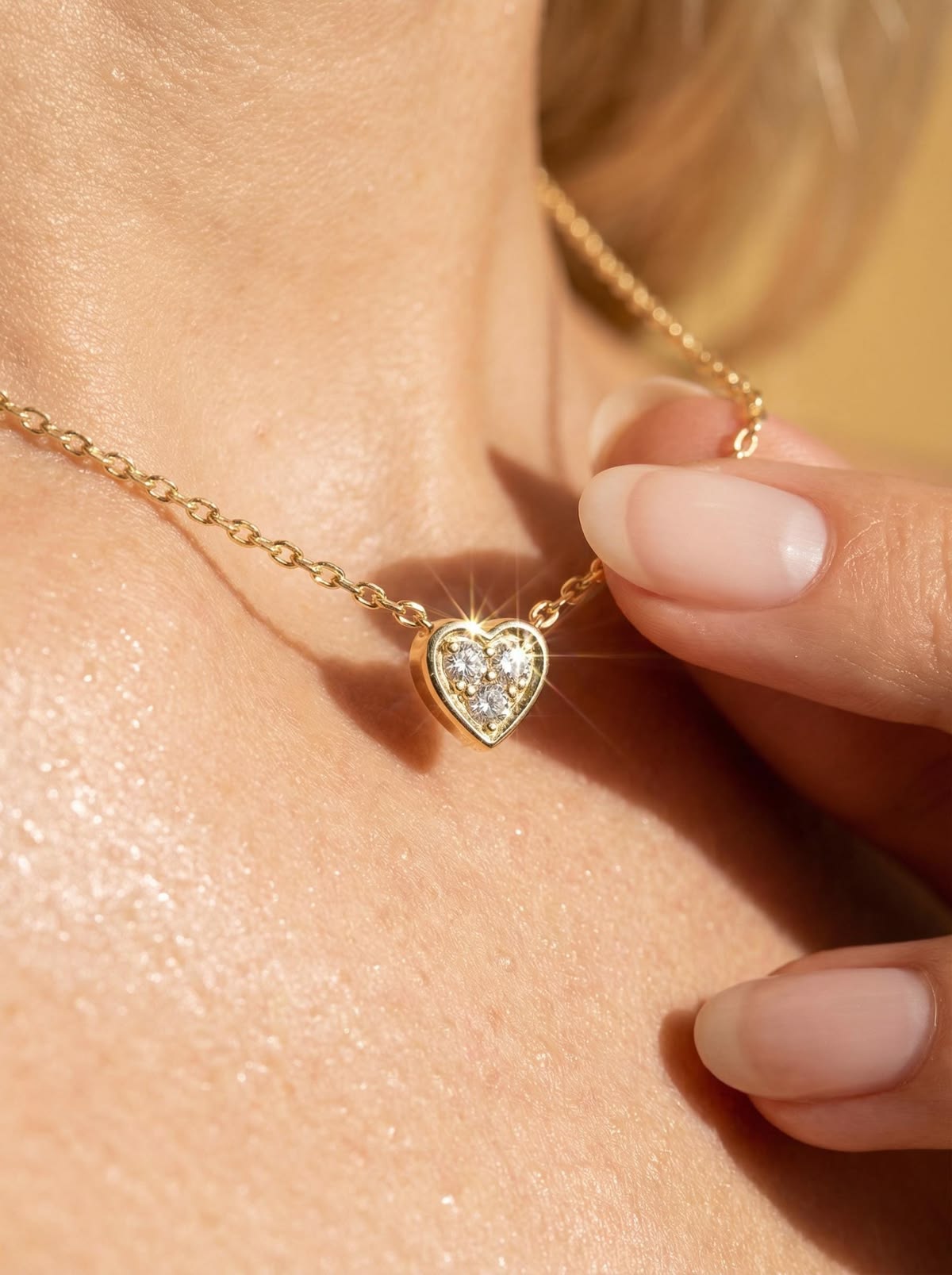 Heart Shaped Diamond Pendants