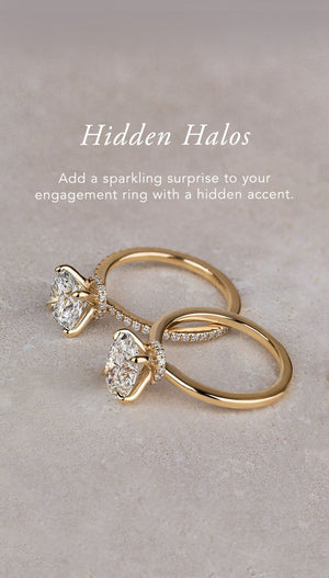 Hidden Halo Engagement Rings