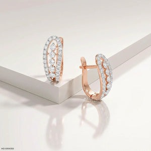 Hoop Earrings with Lab Diamonds