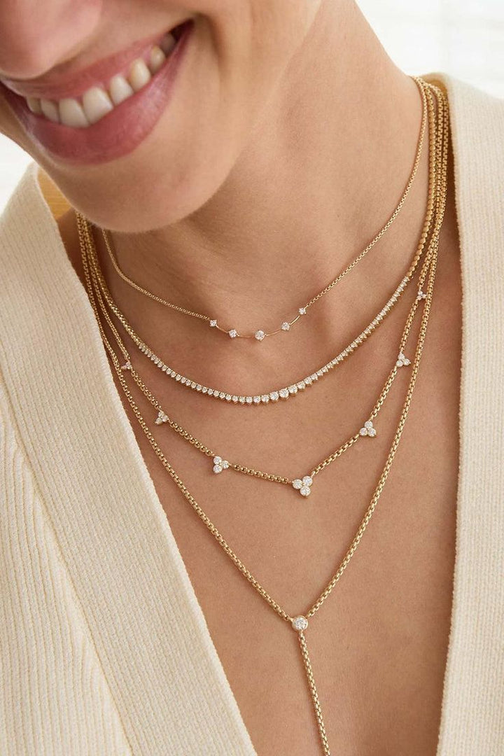 Layering Diamond Necklaces