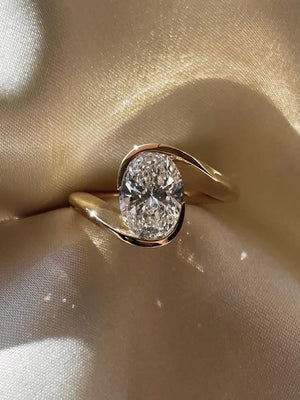 Oval Lab Diamond Rings Trending Now