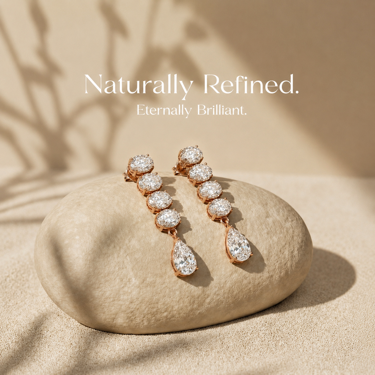 Rose Gold Diamond Earrings
