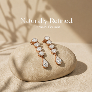 Rose Gold Diamond Earrings
