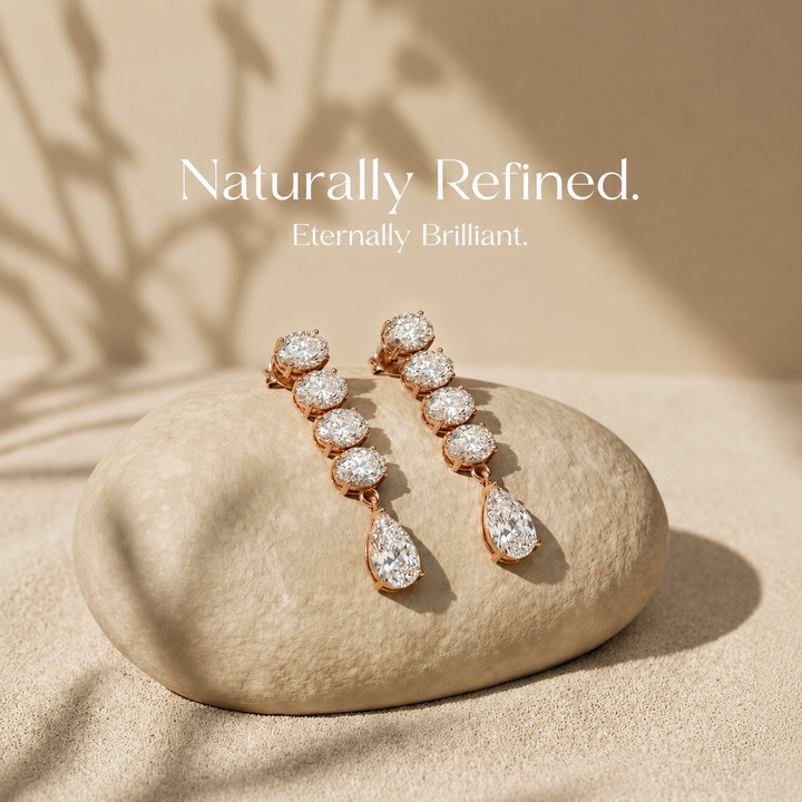 Rose Gold Diamond Earrings