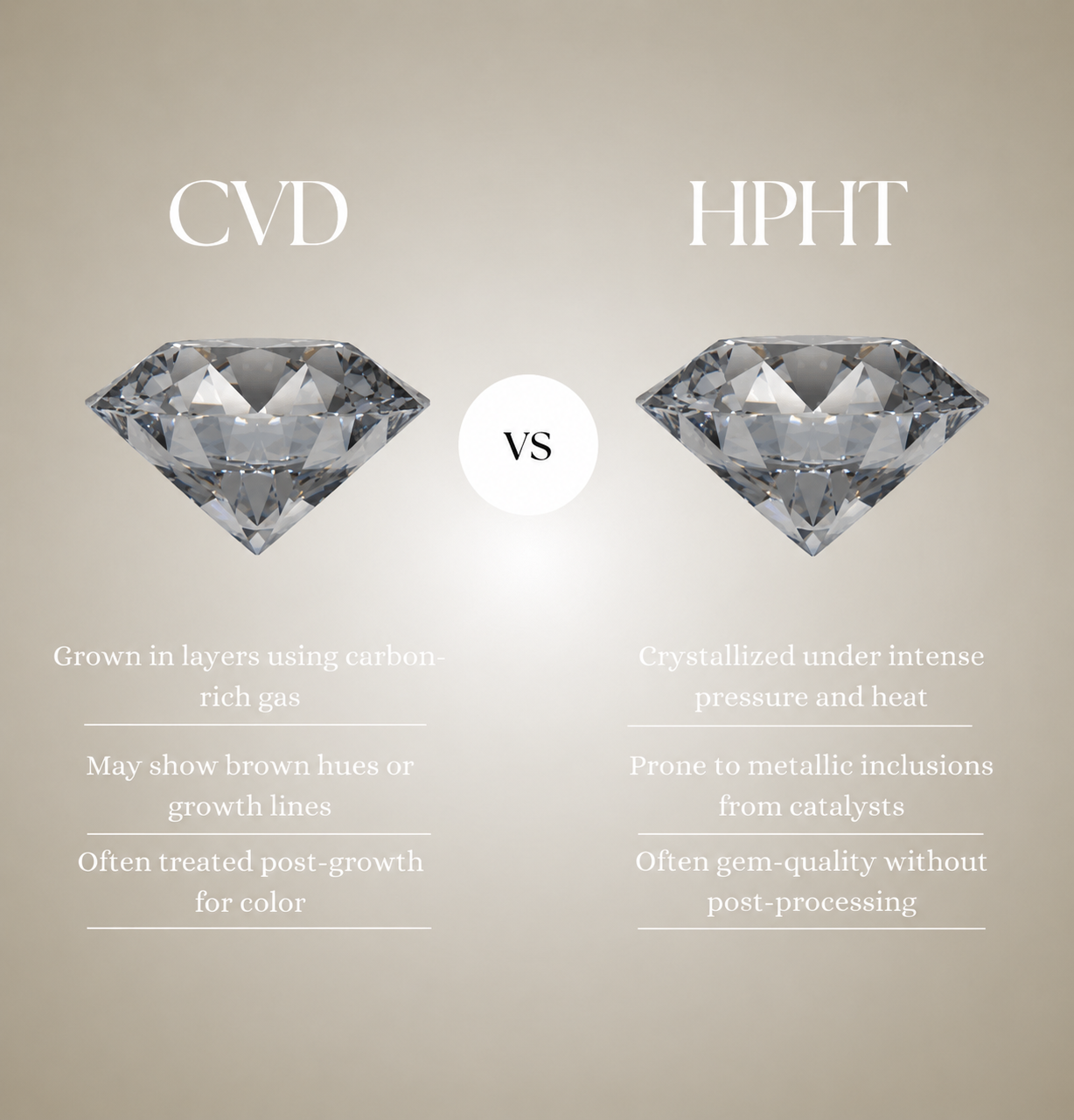 CVD vs HPHT Diamonds Explained