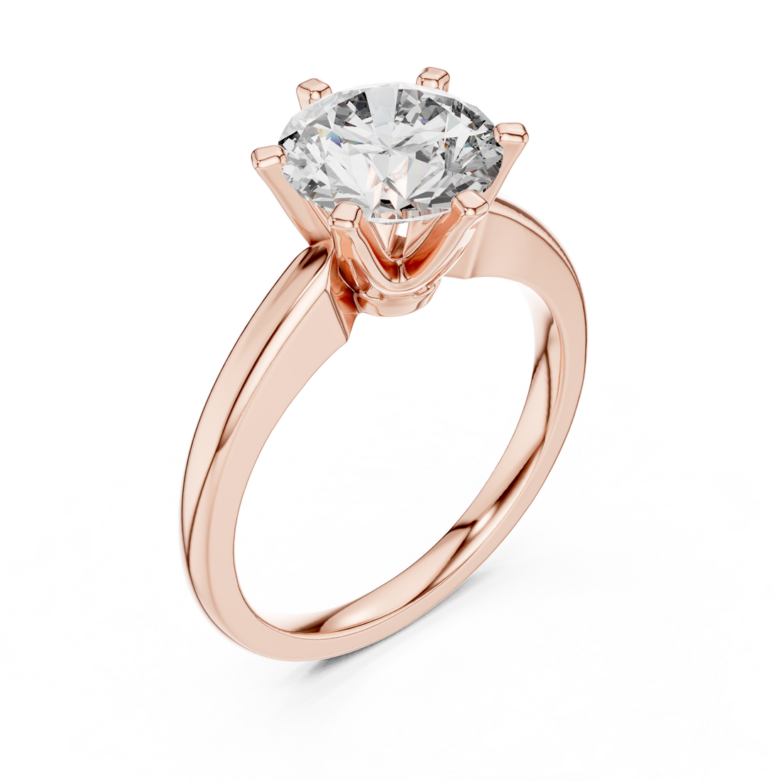 Round Cut Diamond Classic Solitaire Ring