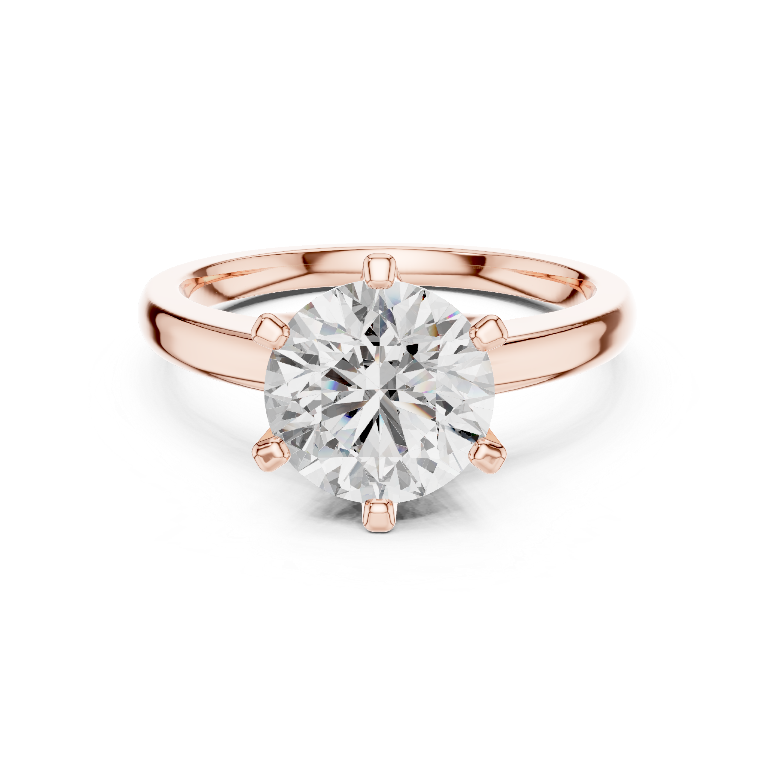 Round Cut Diamond Classic Solitaire Ring