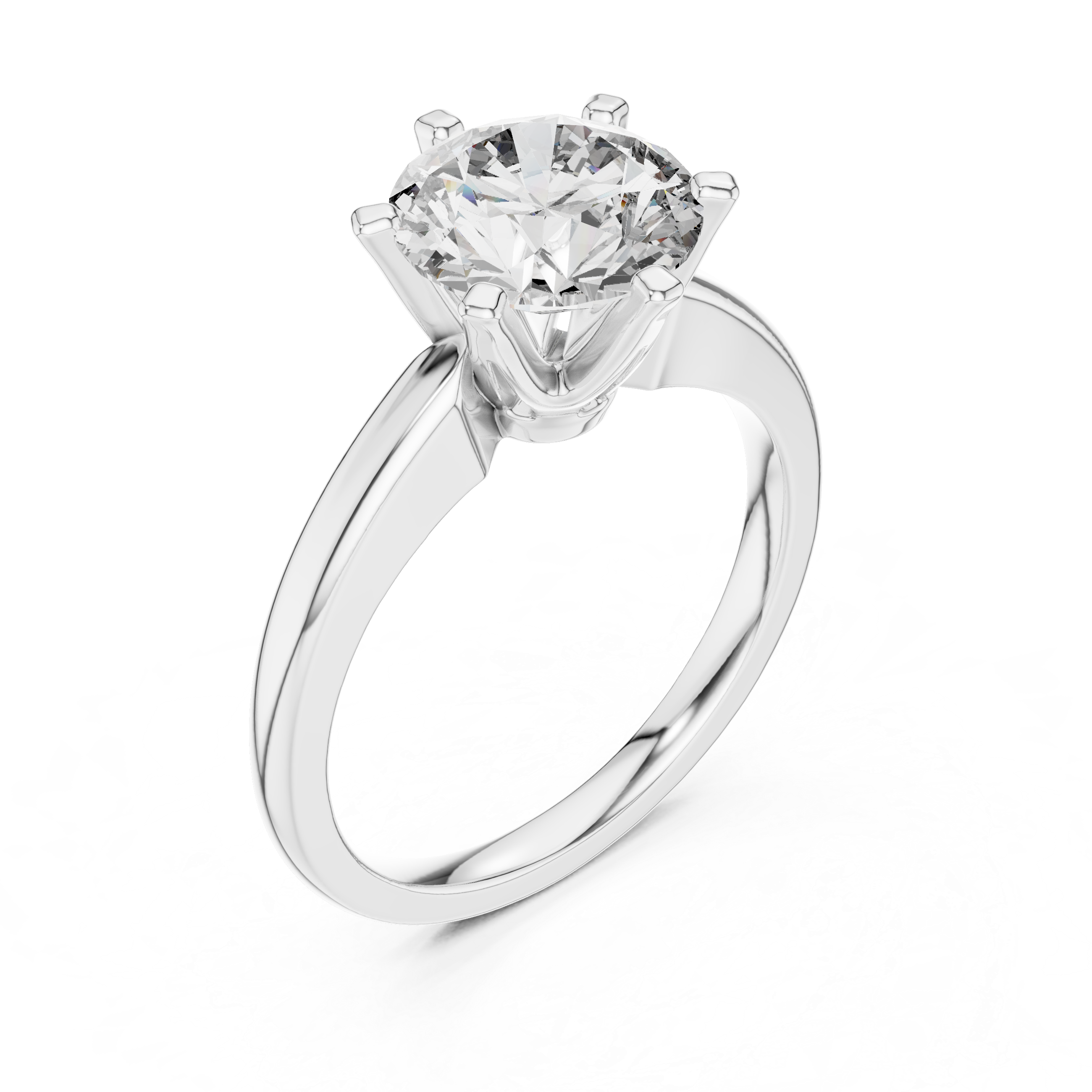 Round Cut Diamond Classic Solitaire Ring
