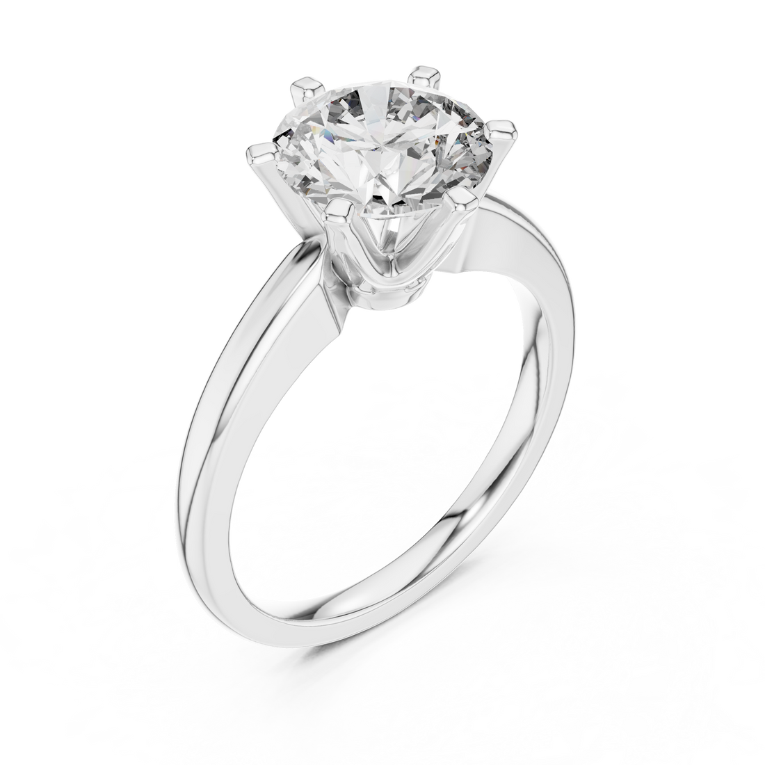 Round Cut Diamond Classic Solitaire Ring