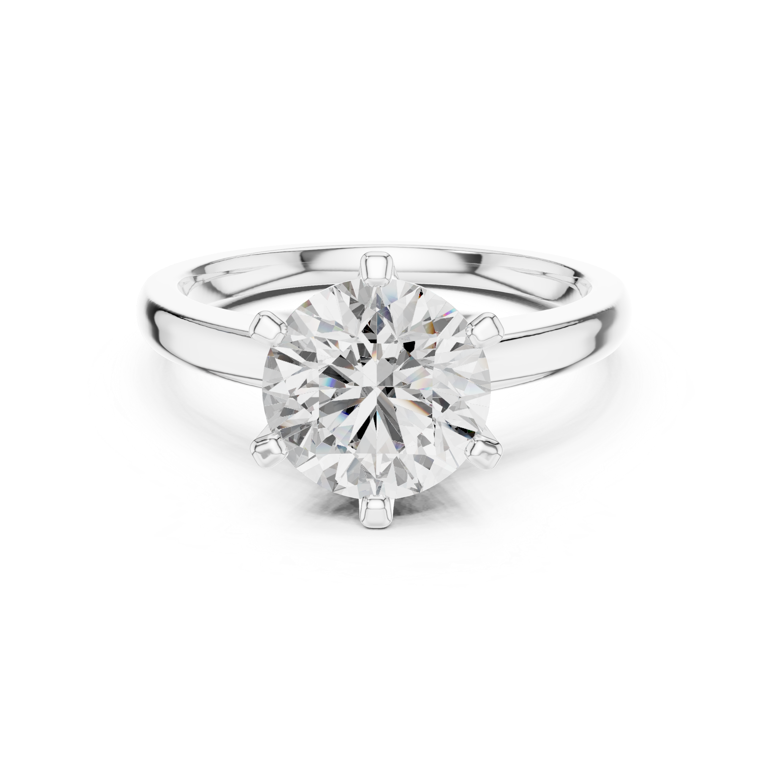Round Cut Diamond Classic Solitaire Ring