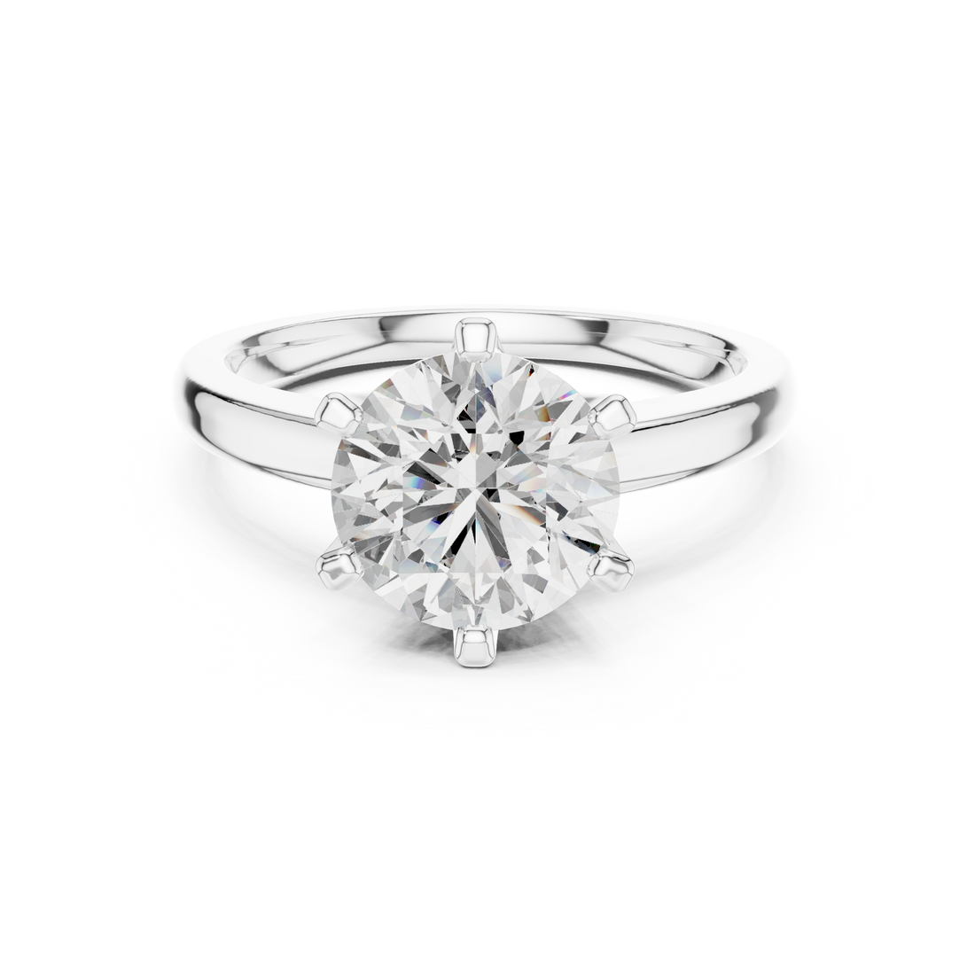 Round Cut Diamond Classic Solitaire Ring