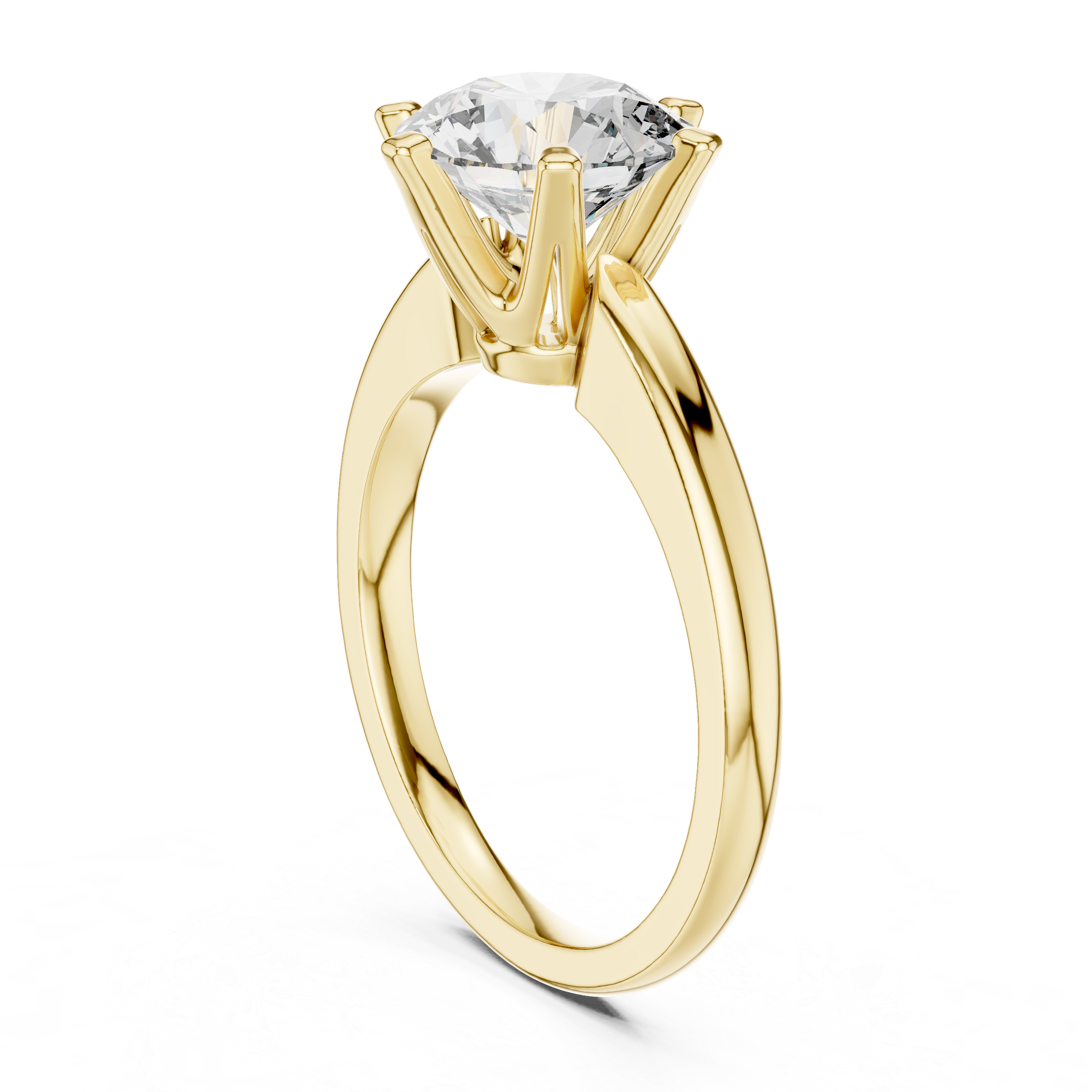 Round Cut Diamond Classic Solitaire Ring