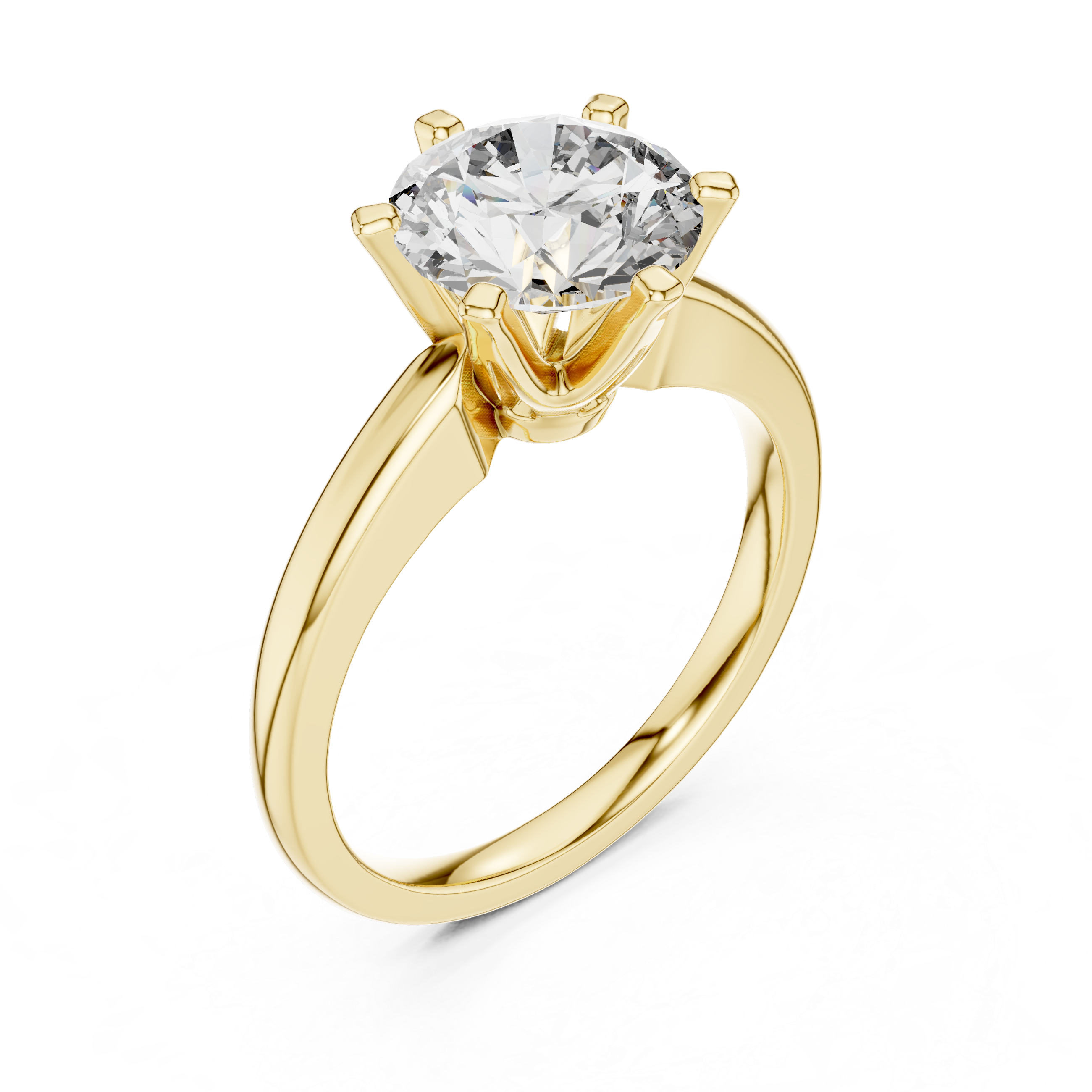 Round Cut Diamond Classic Solitaire Ring