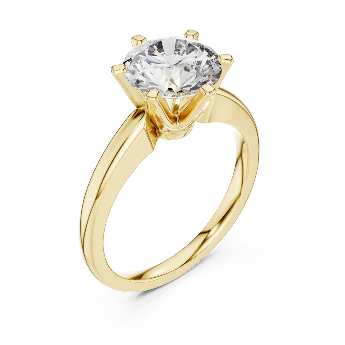 Round Cut Diamond Classic Solitaire Ring
