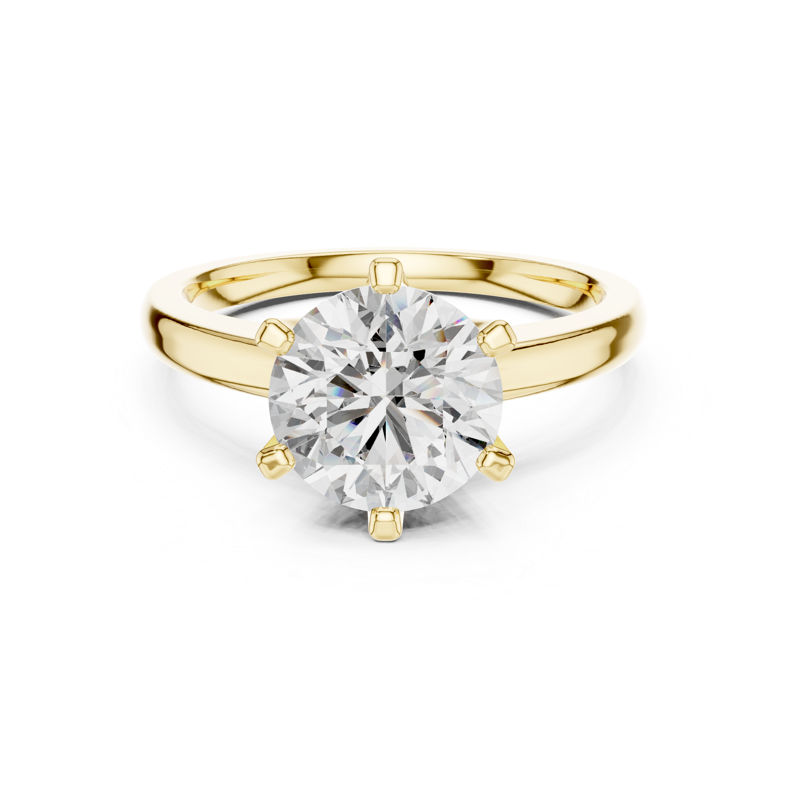 Round Cut Diamond Classic Solitaire Ring