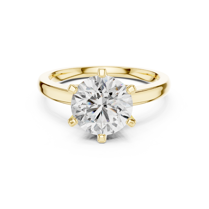 Round Cut Diamond Classic Solitaire Ring