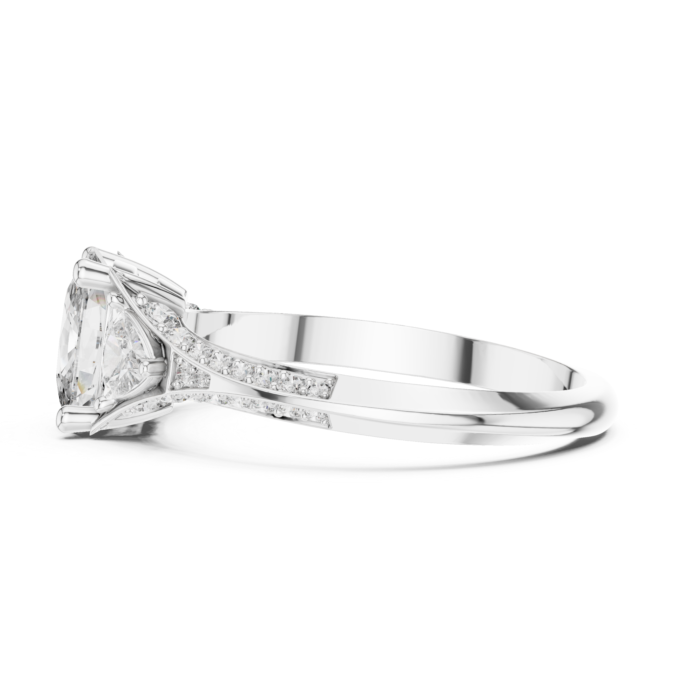 Floral engraved toe ring in silver.