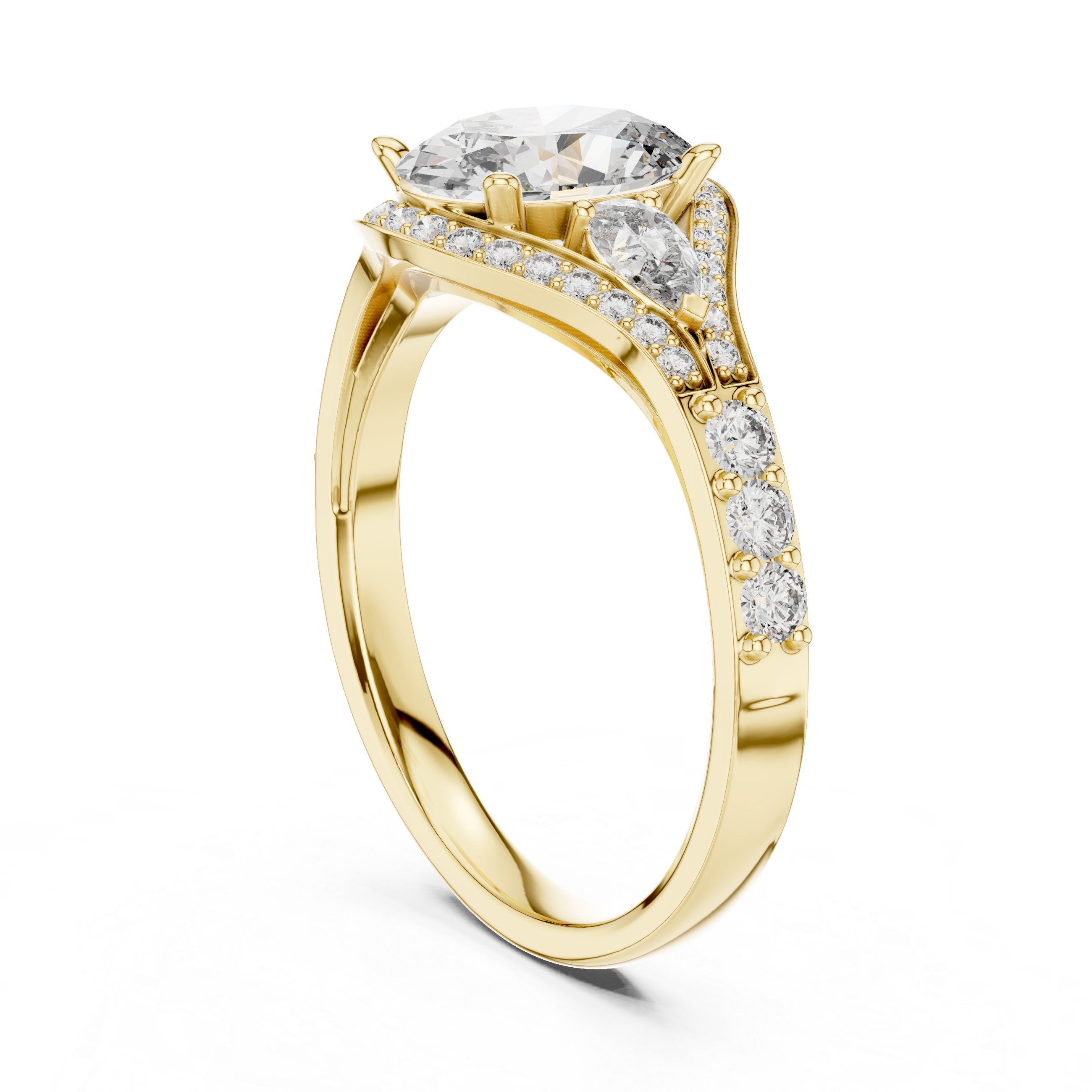 Diamond bangle with sparkling detail.