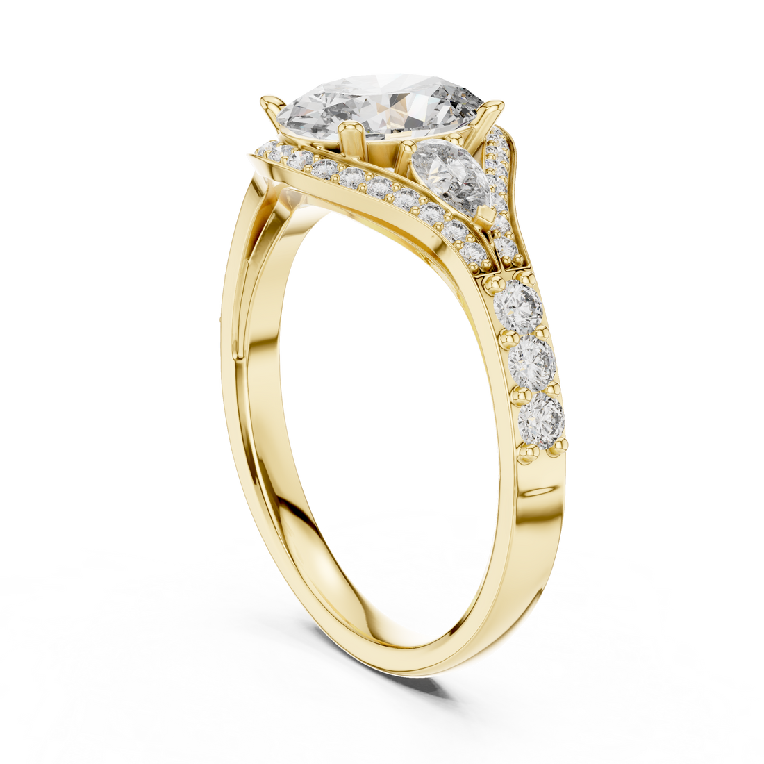 Diamond bangle with sparkling detail.