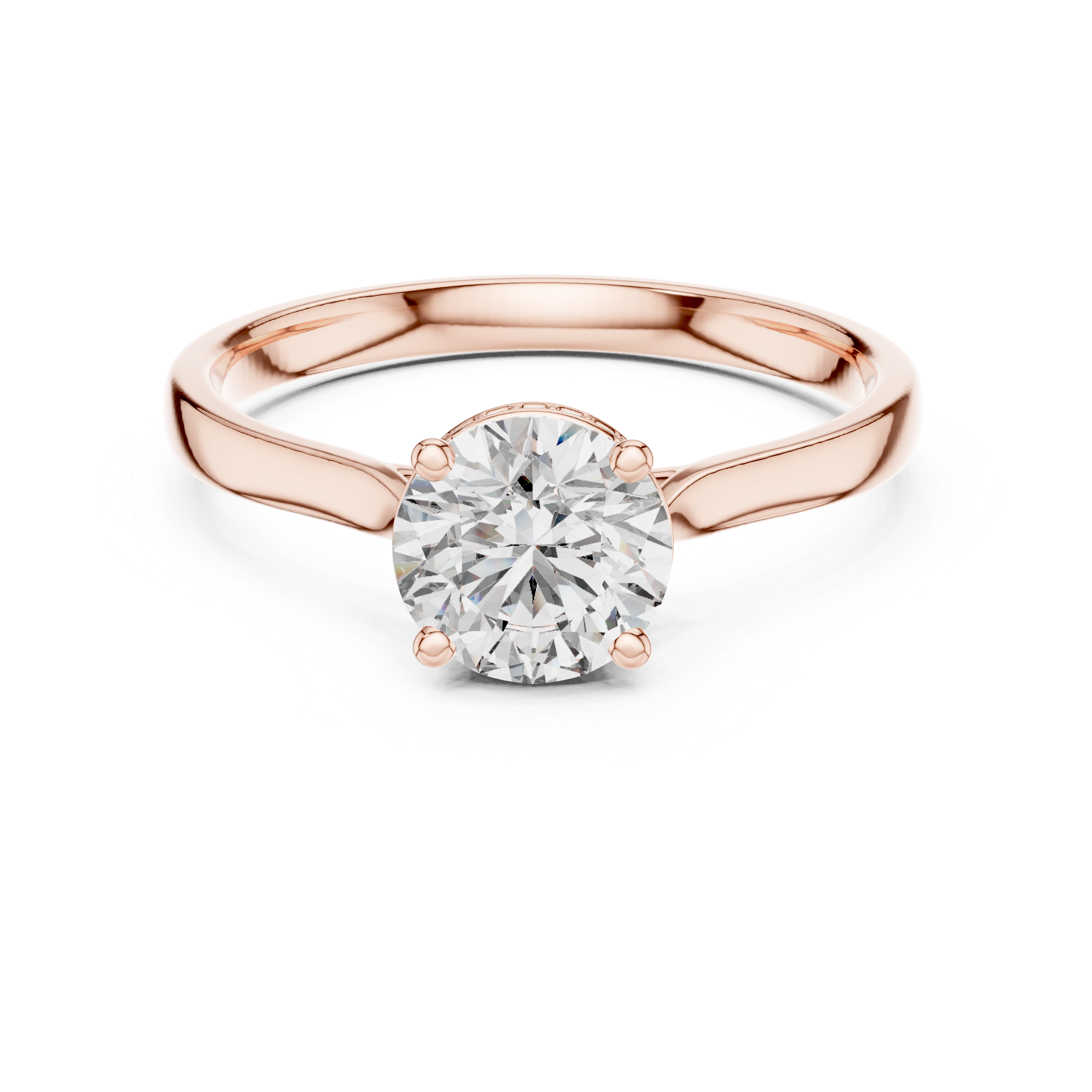 Round Cut Diamond Classic Solitaire Engagement Ring