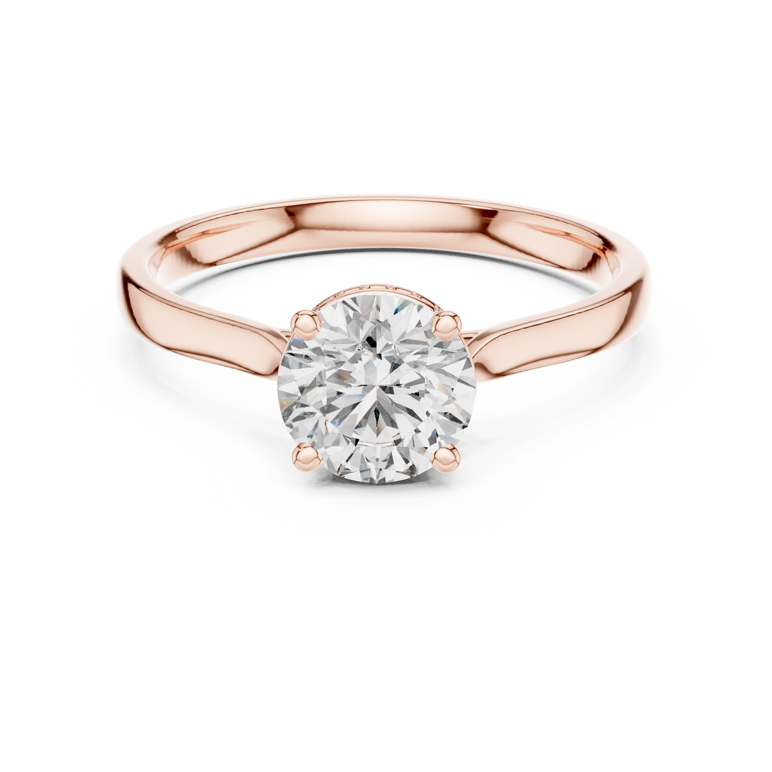 Round Cut Diamond Classic Solitaire Engagement Ring