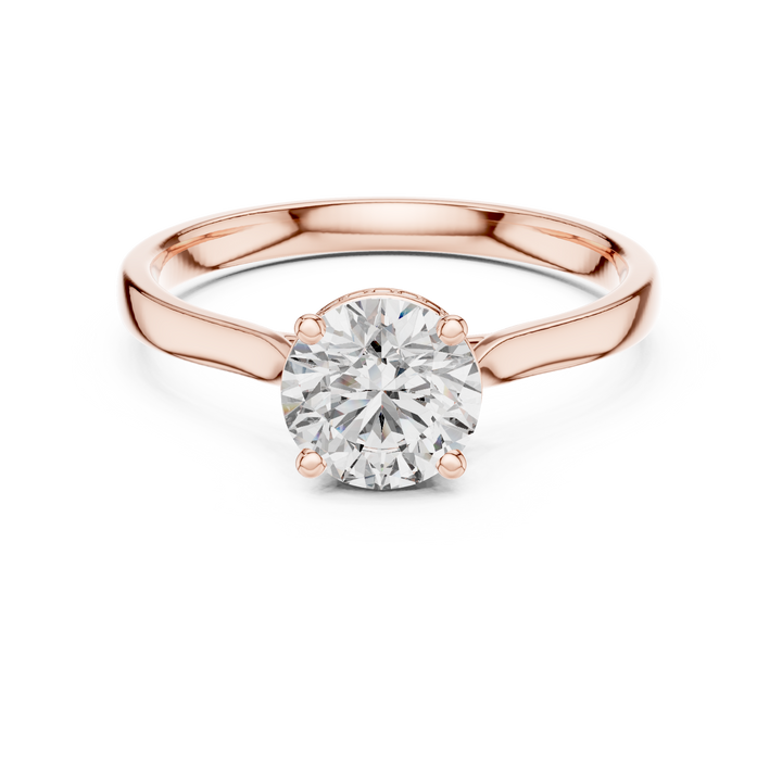 Round Cut Diamond Classic Solitaire Engagement Ring