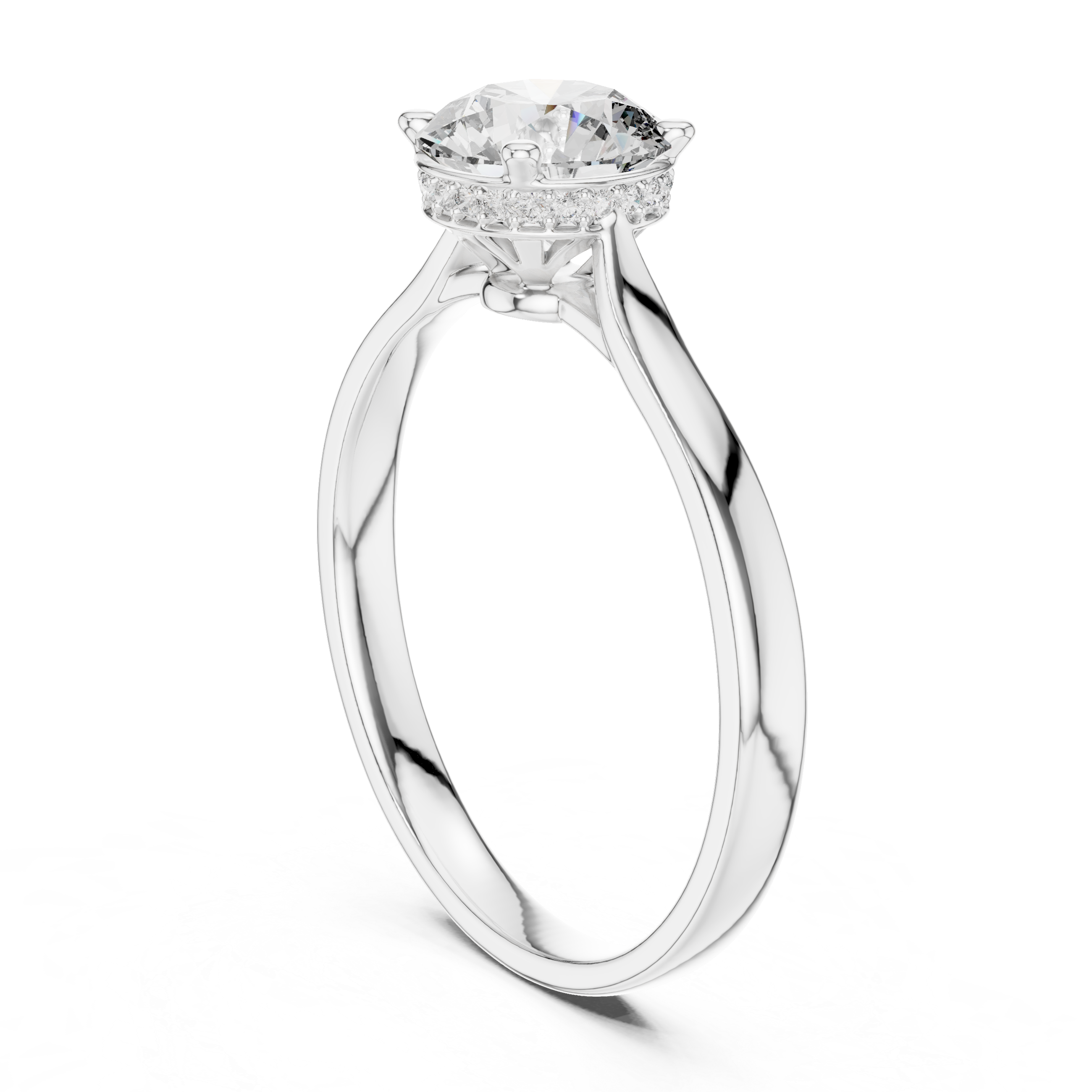 Round Cut Diamond Classic Solitaire Engagement Ring