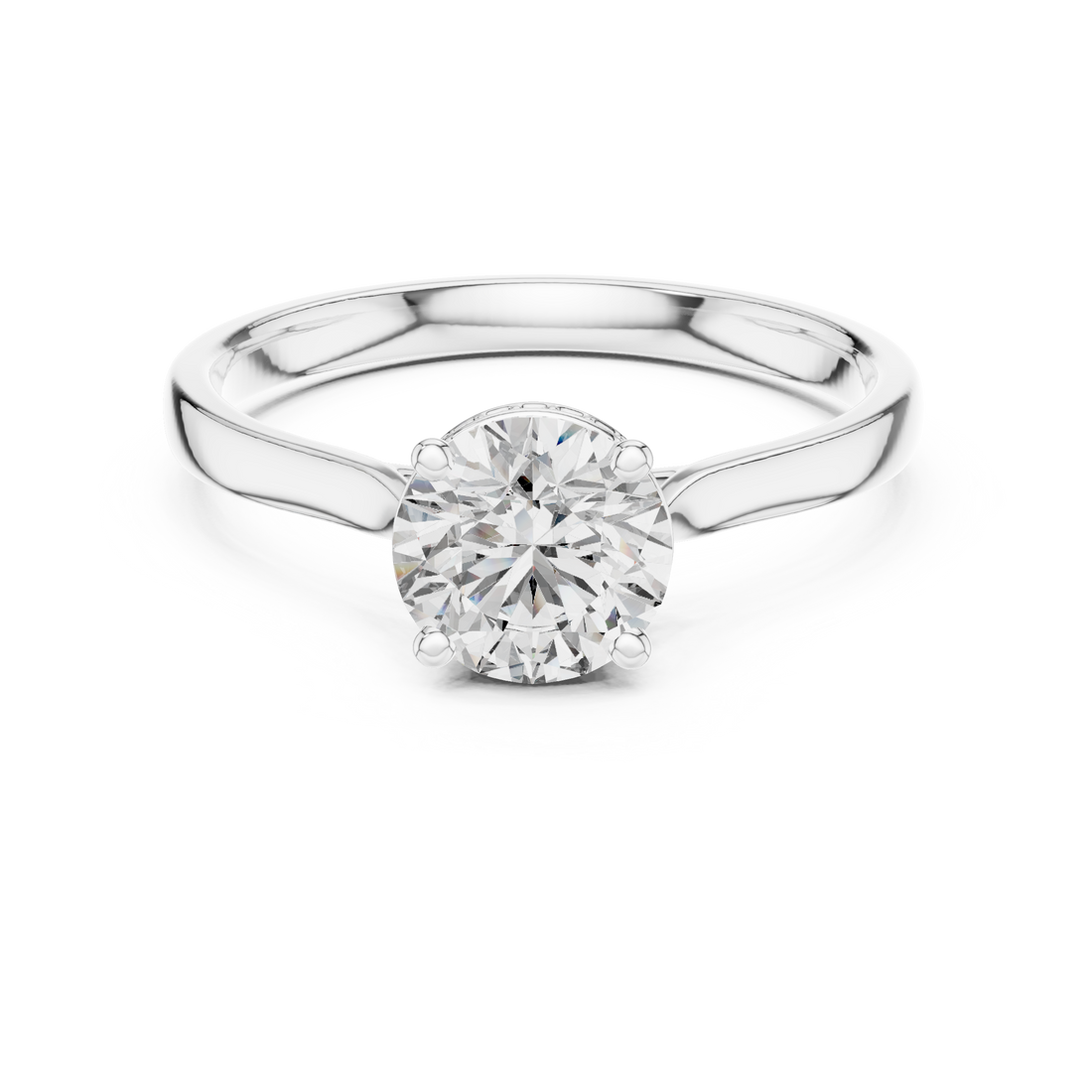 Round Cut Diamond Classic Solitaire Engagement Ring