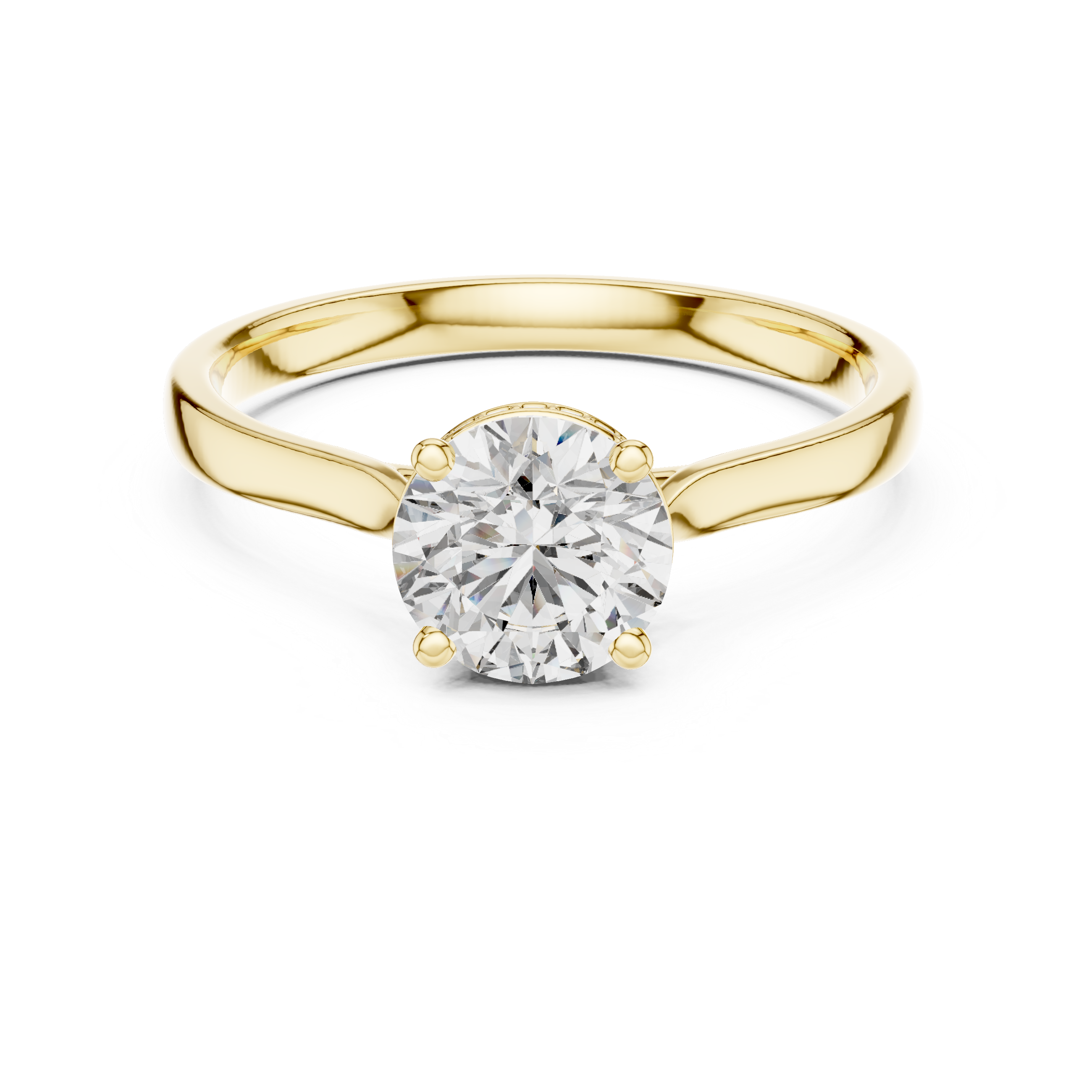 Round Cut Diamond Classic Solitaire Engagement Ring