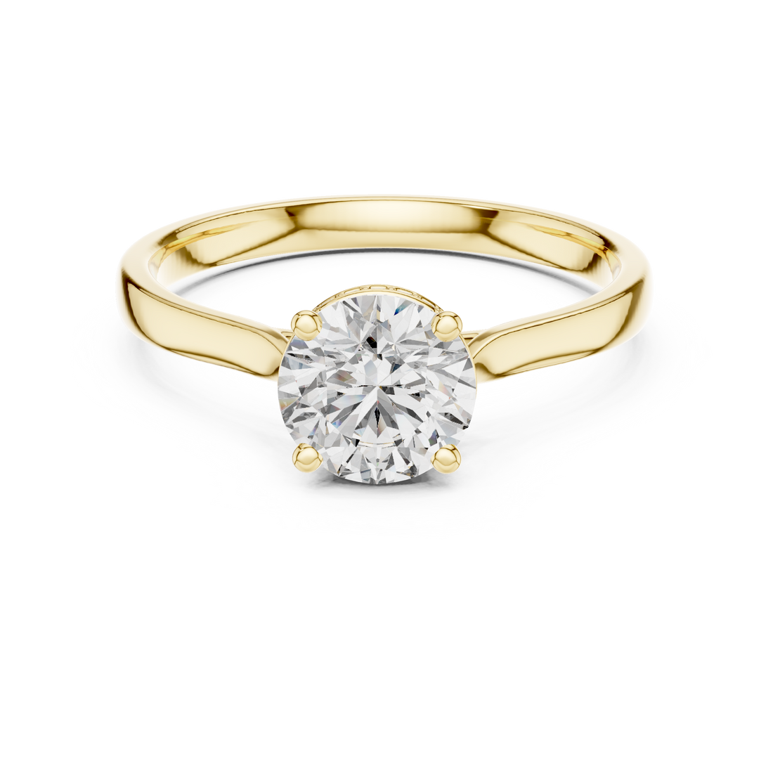 Round Cut Diamond Classic Solitaire Engagement Ring