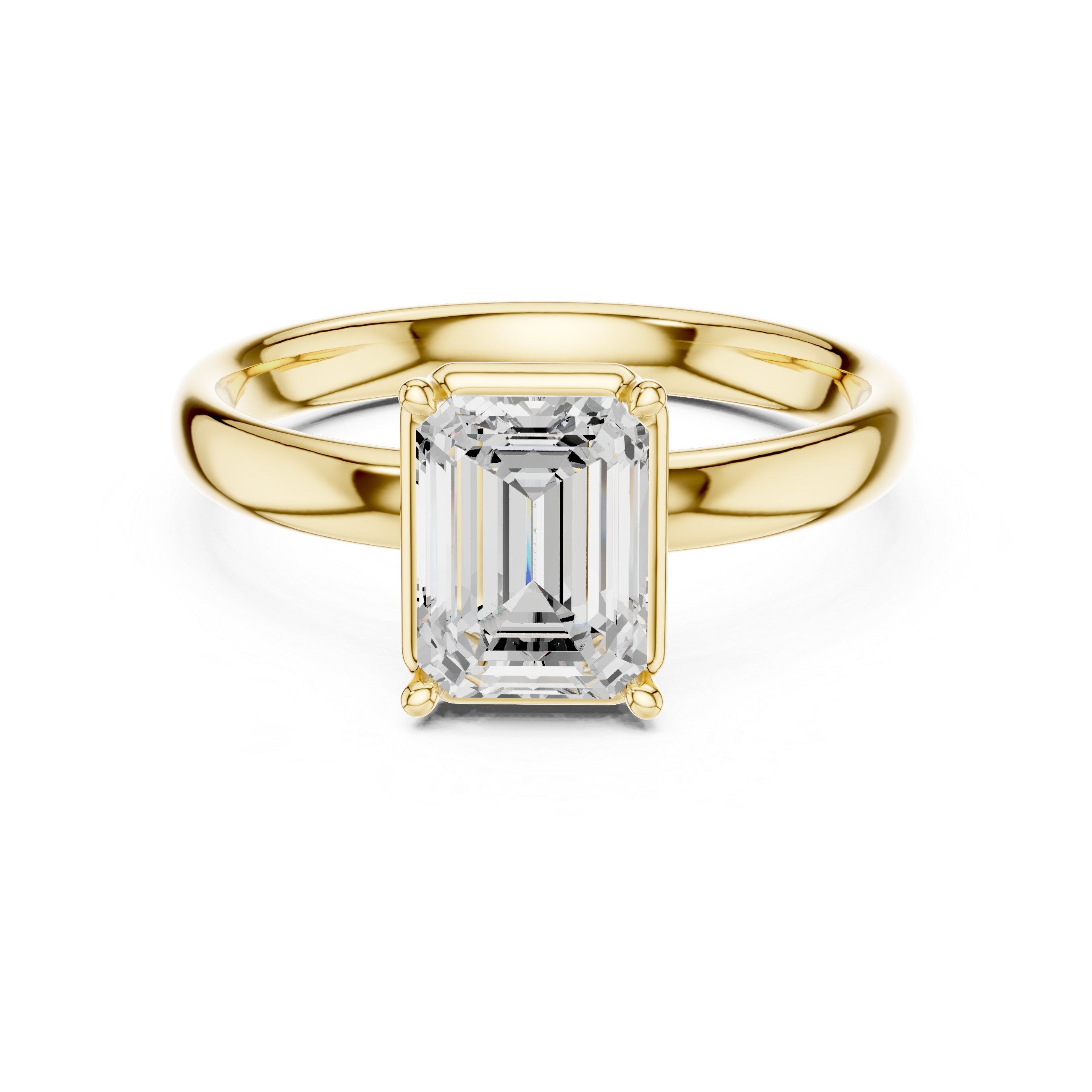 Smooth polished wedding band with timeless style.