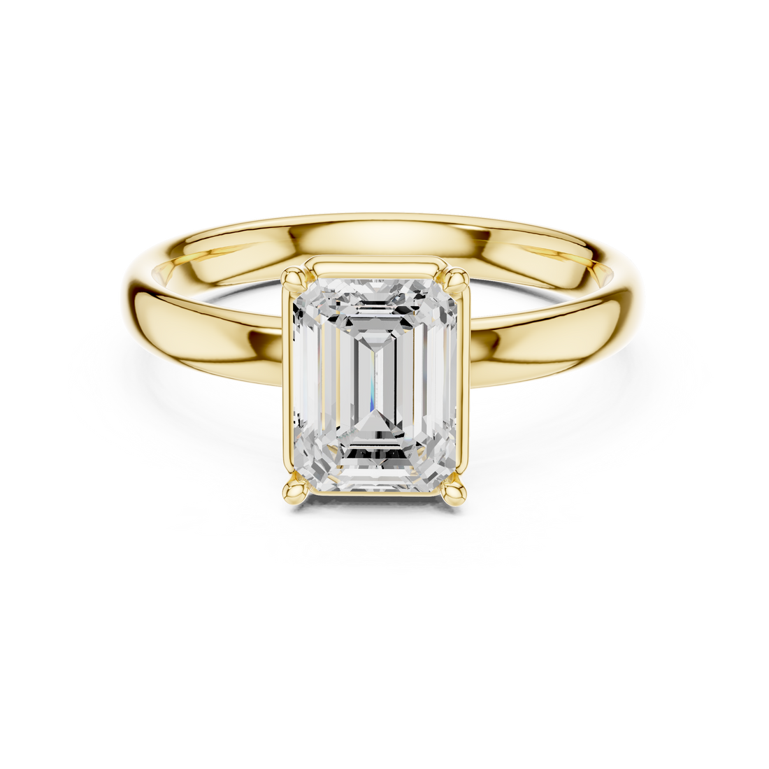 Smooth polished wedding band with timeless style.