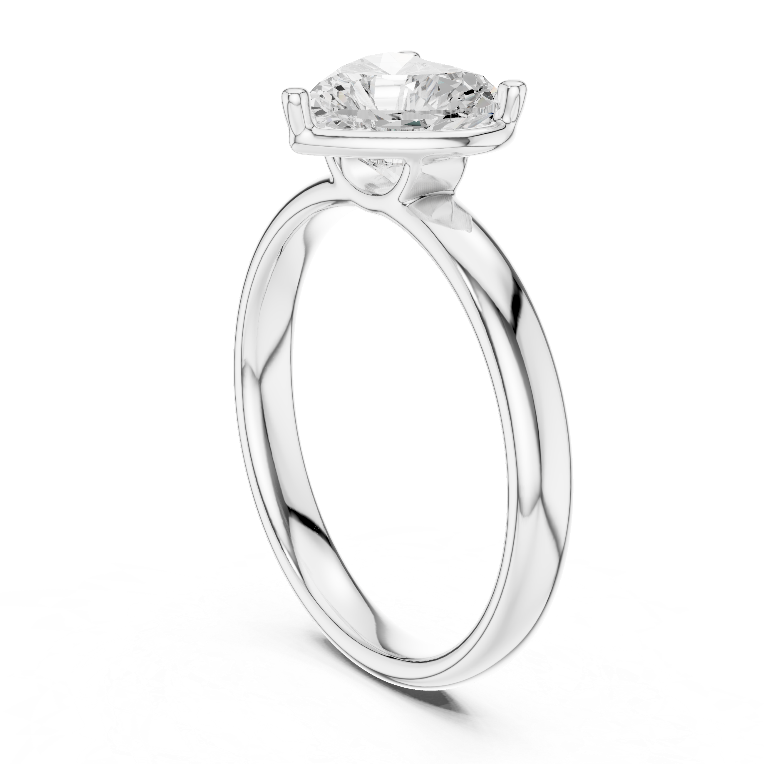 Modern pearl ring with sleek band finish.