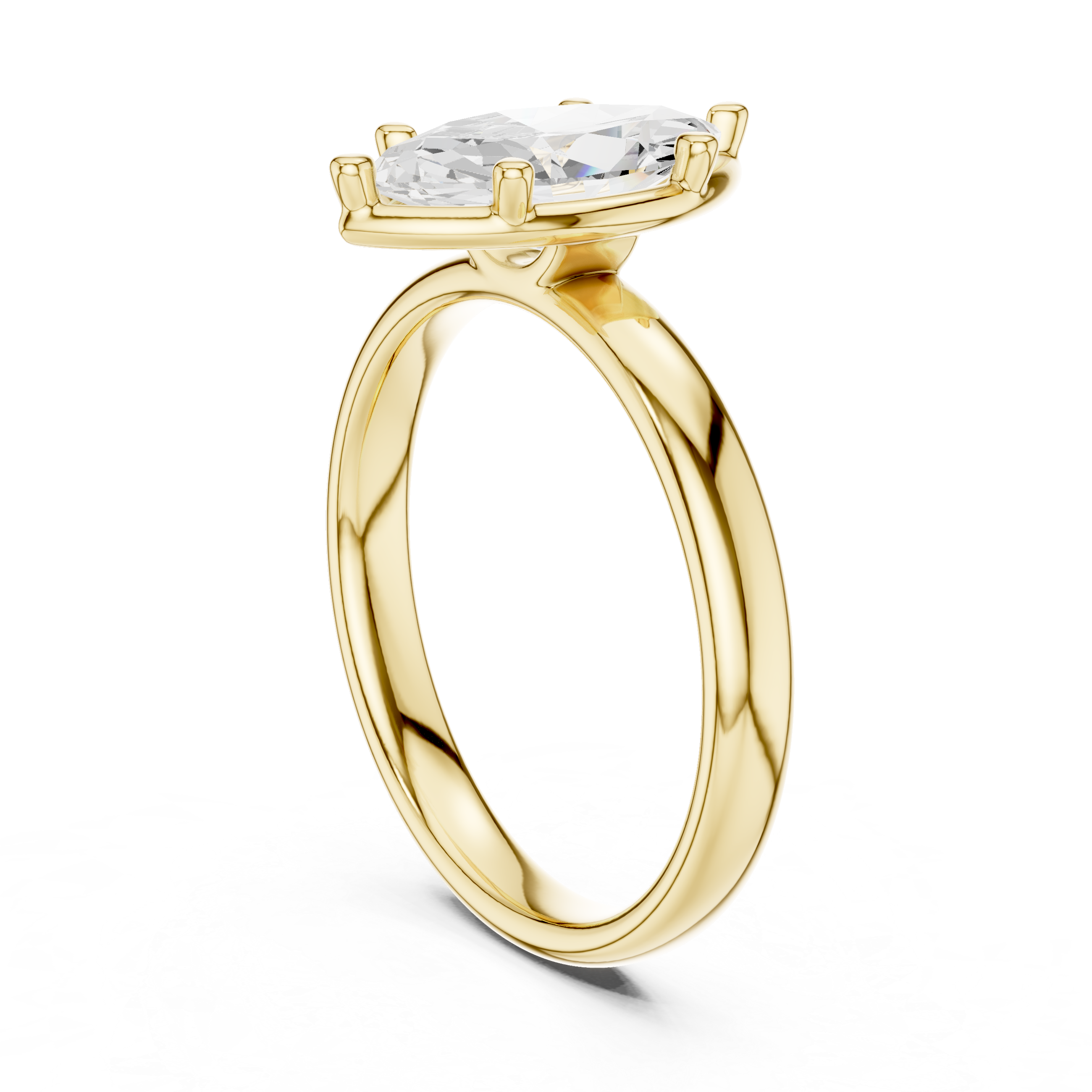 Diamond hoop earrings with polished finish.