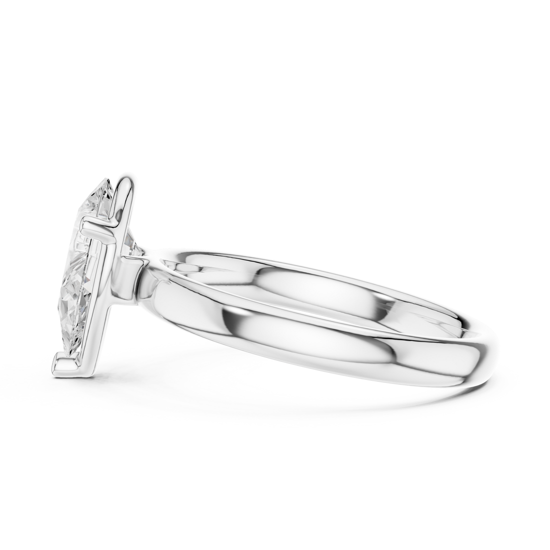 Double row diamond band with elegant shine.