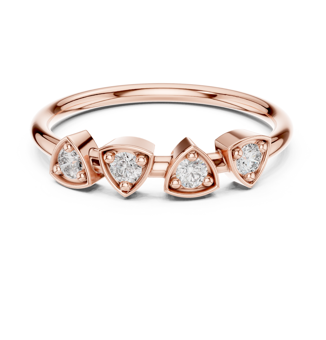 Men's gemstone ring with modern structure.