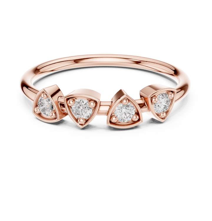 Men's gemstone ring with modern structure.